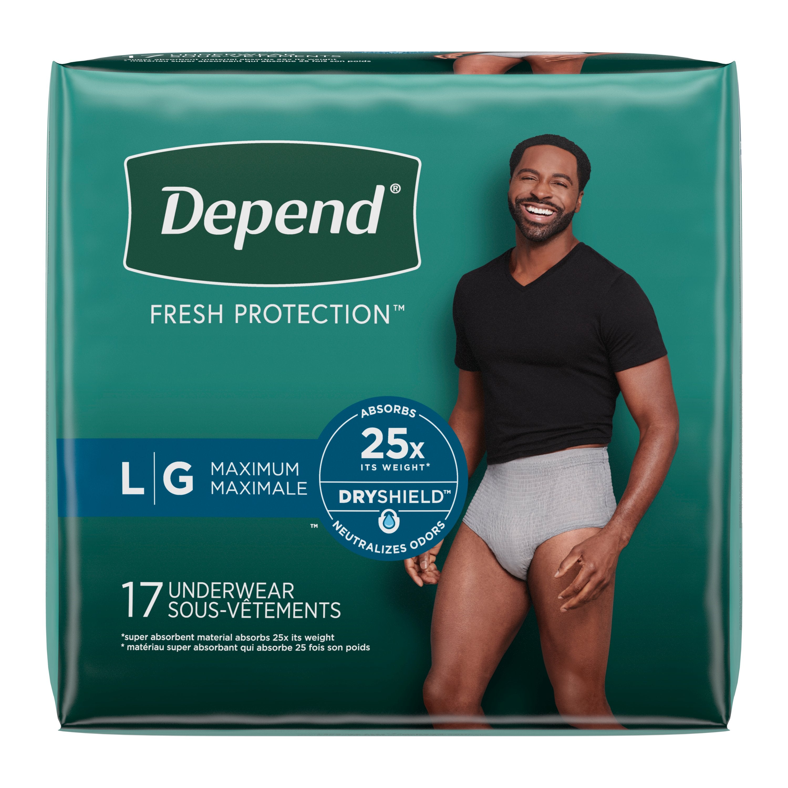 Depend Premium Fresh Protection Underwear for Men