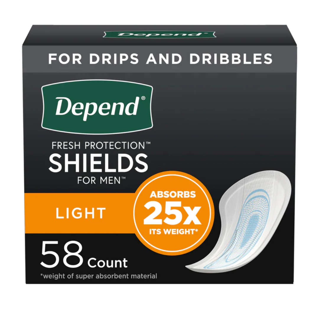 Depend Premium Incontinence Light Male Shields