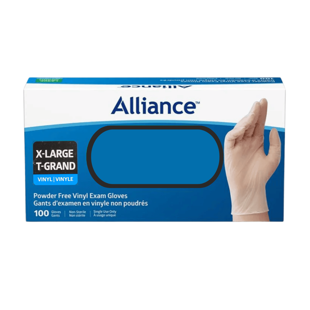 Alliance Powder Free Vinyl Medical Gloves - Extra Large