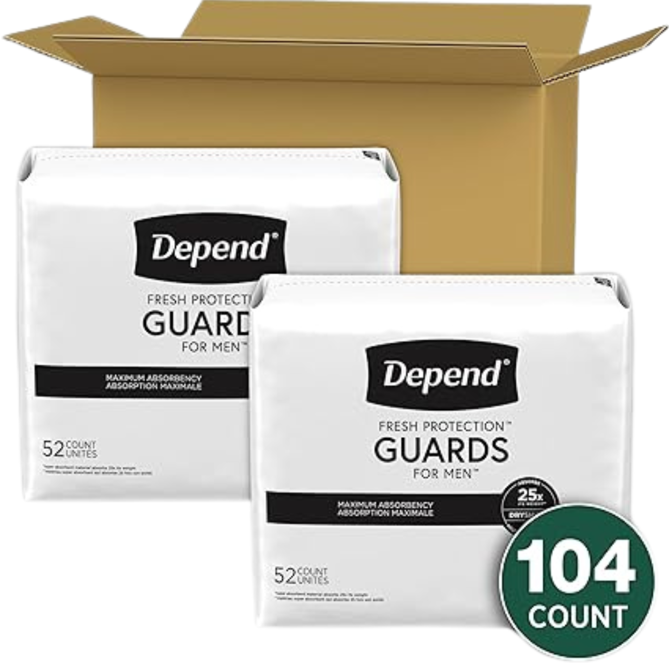 Depend Mainline Maximum Male Guards - Value Pack